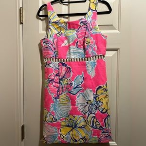 Lilly Pulitzer Iggy Kir Royal Pink Swept By The Tides Shift Dress Size 6